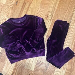 Pink Chicken Purple Velour Set